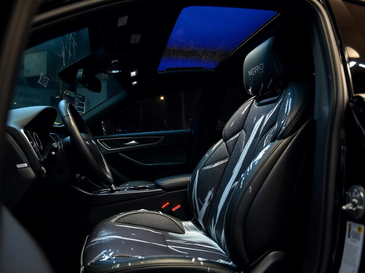 Detailing a luxury car interior